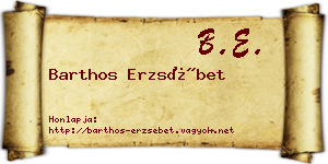 Barthos Erzsébet névjegykártya