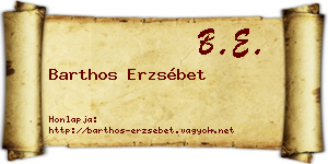 Barthos Erzsébet névjegykártya